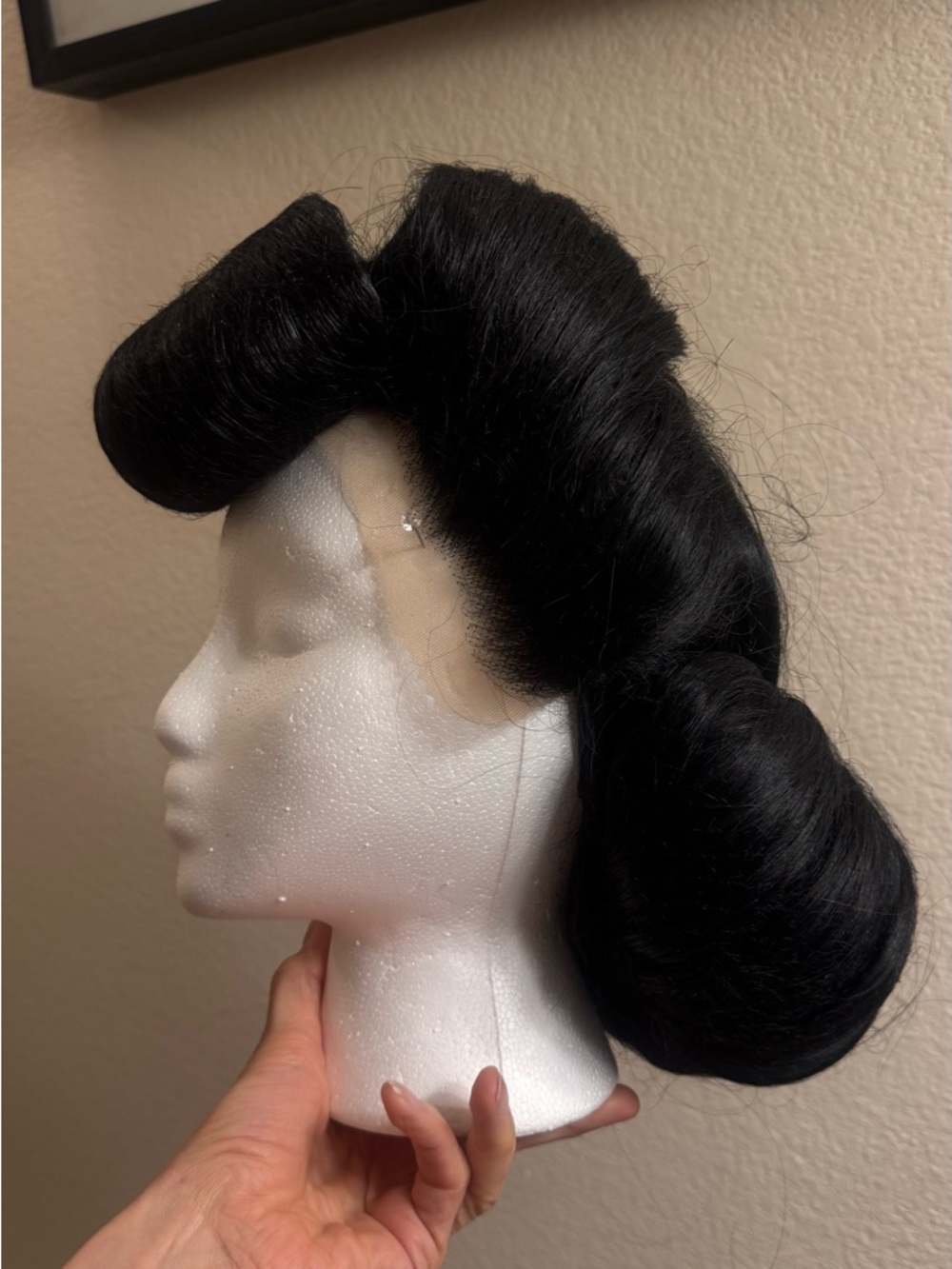 Black Vintage-Inspired Gothic Women's Wig - Picture 6 of 17